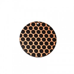 Pendentif rond en bois 49 mm