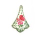 Wooden Pendant Irregular Flowers 35x55mm