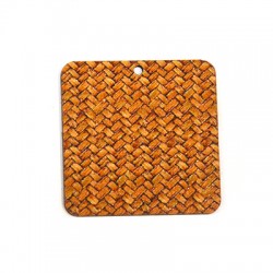 Pendentif Carré en bois 40 mm