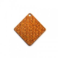 Pendentif en bois en Forme de Losange 38 x 40 mm