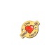 Wooden Connector Oval Heart "I love March" 24x18mm