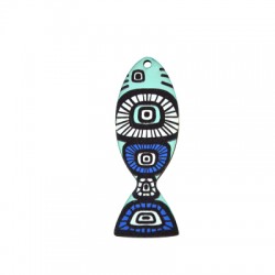 Pendentif en bois Poisson 21 x 60 mm