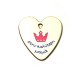 Wooden Pendant Heart "στην καλύτερη μαμά" Crown 39x40mm