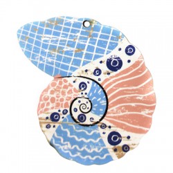 Pendentif en bois Escargot 73 x 67 mm