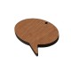 Wooden Pendant Speech Bubble "Τίποτα!!!" 50x40mm