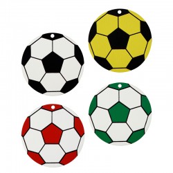Colgante de Madera con Forma de Balón de Fútbol 50 mm