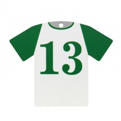 Pendentif en bois Maillot de Football « 13 » 66 x 54 mm