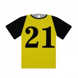 Pendentif en bois Maillot de Football « 21 » 66 x 54 mm