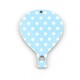 Pendentif en bois Ballon Céleste 45 x 60 mm