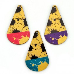 Pendentif en bois Goutte 32 x 55 mm