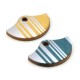 Charm di Legno Semicerchio 20x14mm