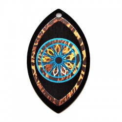 Pendentif en bois œil 36 x 60 mm