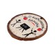 Ciondolo Ovale in Legno con Tronco D'Albero Δάσκαλος 49X50 mm