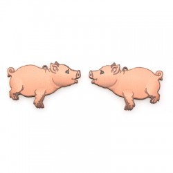 Wooden Pendant Pig Set (Suitable for Earrings) 58x38mm (NOT FOR SALE IN PORTUGAL)