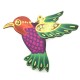 Wooden Pendant Violetear Set (Suitable for Earrings) 58x38mm (NOT FOR SALE IN PORTUGAL)