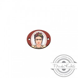 Connettore di Legno Ovale Frida Kahlo 20x16mm
