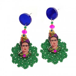 Connecteur en bois Frida Kahlo 14 x 25 mm