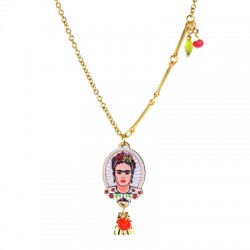 Connecteur Ovale en bois Frida Kahlo 20 x 25 mm
