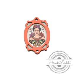 Cadre Pendentif en bois Frida Kahlo 25 x 35 mm