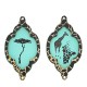 Cadre Pendentif en bois Giraffe Tree 33 x 60 mm (2 Pièces/Lot)