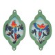 Ciondolo in Legno Pappagallo Cornice 34x60mm (2pz/Set)