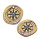 Wooden Charm Round Irregular Star 20mm