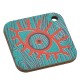 Pendente in Legno Rombo con Occhio 23mm