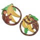 Colgante de Madera Mono con Bananas 45mm (2pcs/set)