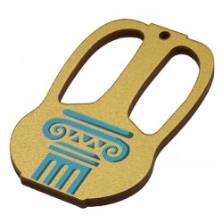 Pendentif en bois en Forme de vase grec avec Colonne Touristique 37 x 60 mm