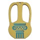 Pendente in Legno Souvenir Anforma e Collonna Greca 37x60mm