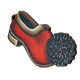 Pendentif en bois en Forme de Chaussure Grecque 32 x 63 mm