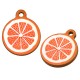 Breloque en bois Orange 16 mm
