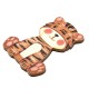 Wooden Pendant Tiger 38x45mm