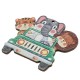 Ciondolo in Legno con Animali 70X57 mm