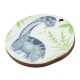 Wooden Pendant Round Dinosaur Brontosaurus 43mm