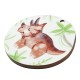 Pendentif en bois Triceratops rond 43 mm