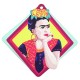 Orecchini di Legno Frida Kahlo 49x51mm (Set 2pz)