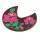 Colgante de Madera Flor Semicirculo 28x26mm