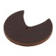 Colgante de Madera Flor Semicirculo 28x26mm