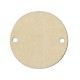 Connettore Rotondo in Legno con Fiore e Foglia 24 mm