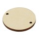Connettore Rotondo in Legno con Fiore e Foglia 24 mm