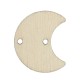 Ciondolo Semicircolare in Legno con Fiore e 2 Cerchi 23X20 mm