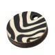Breloque Ronde en bois avec Lignes 15 mm