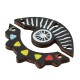 Wooden Pendant Evil Eye 40x30mm (2pcs/Set)