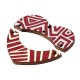 Ciondolo in Legno a Forma di Cuore 45X42 mm (2 Pezzi/Set)