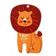 Pendentif en bois Lion 40 x 60 mm