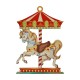 Wooden Pendant Carousel Horse 56x76mm
