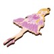 Wooden Pendant Ballerina 48x88mm