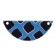 Ciondolo Semicircolare in Legno con 2 Fori 40X16 mm