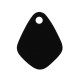 Wooden Charm Teardrop Rhombus 12x15mm